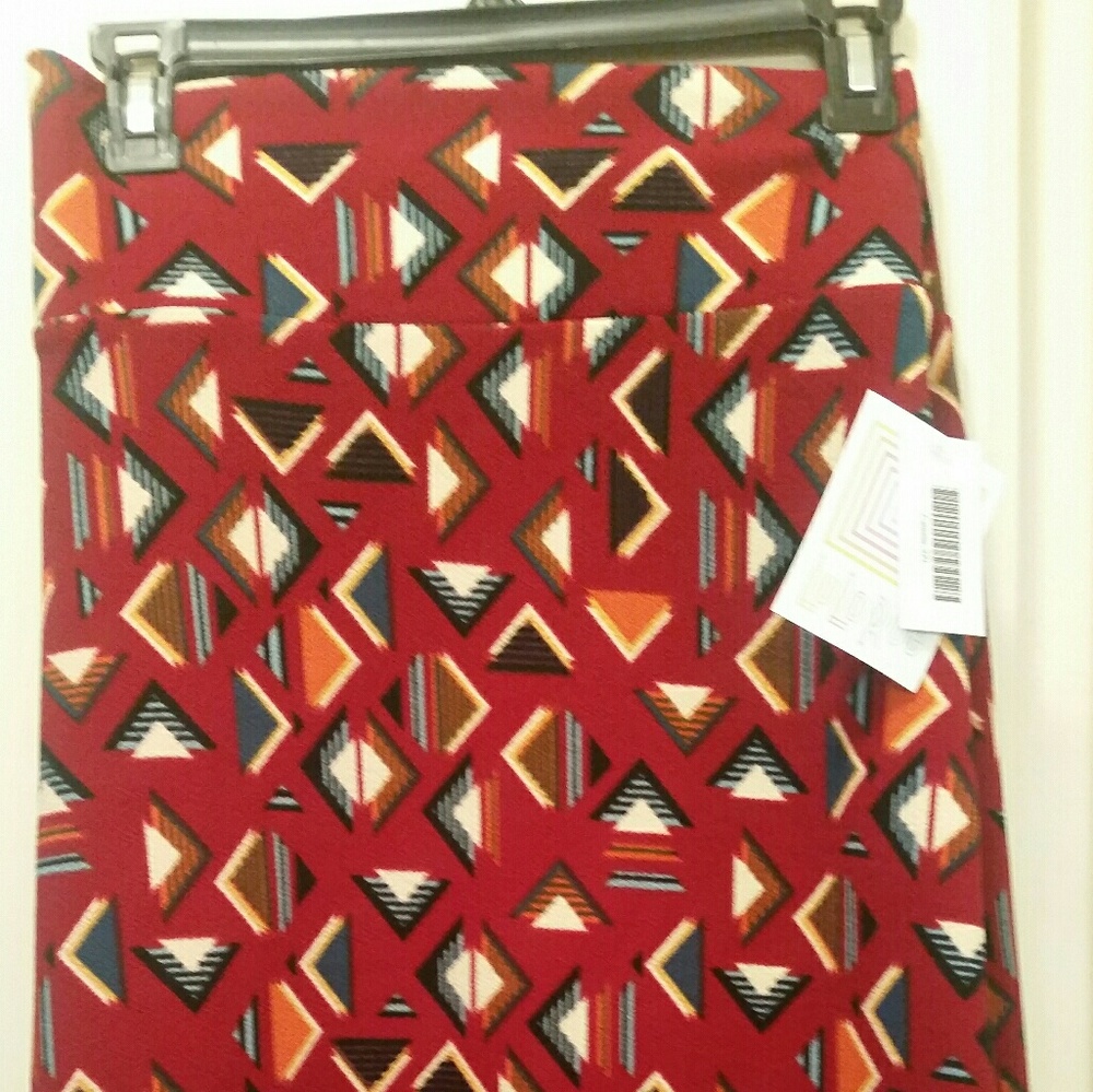 LuLaRoe Cassie pencil skirt - sz 3XL / rust print